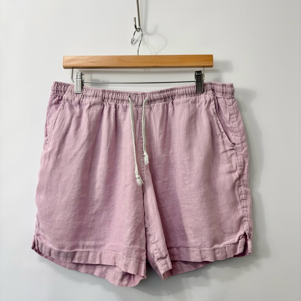Alex Crane Bo shorts 100% Linen Lilac Color Size XL